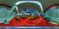 An HDR interactive panoramic image of Roux Library, Florida Southern College, Lakeland Florida. The photographic images were shot with a Canon 60D.