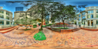 An HDR interactive panoramic image of City Hall, Tampa. The photographic images were shot with a Canon 60D.