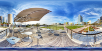 An HDR interactive panoramic image of Curtis Hixon Park, Tampa. The photographic images were shot with a Canon 60D.