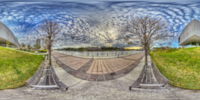 An HDR interactive panoramic image of Tampa Museum of Art, Tampa. The photographic images were shot with a Canon 60D.