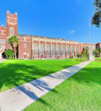 An HDR interactive panoramic image of Hillsborough High School. The photographic images were shot with a Canon S95.